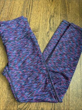 Women's Blackout Active Leggings in Purple Pink Space-Dye